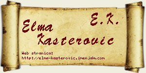 Elma Kašterović vizit kartica